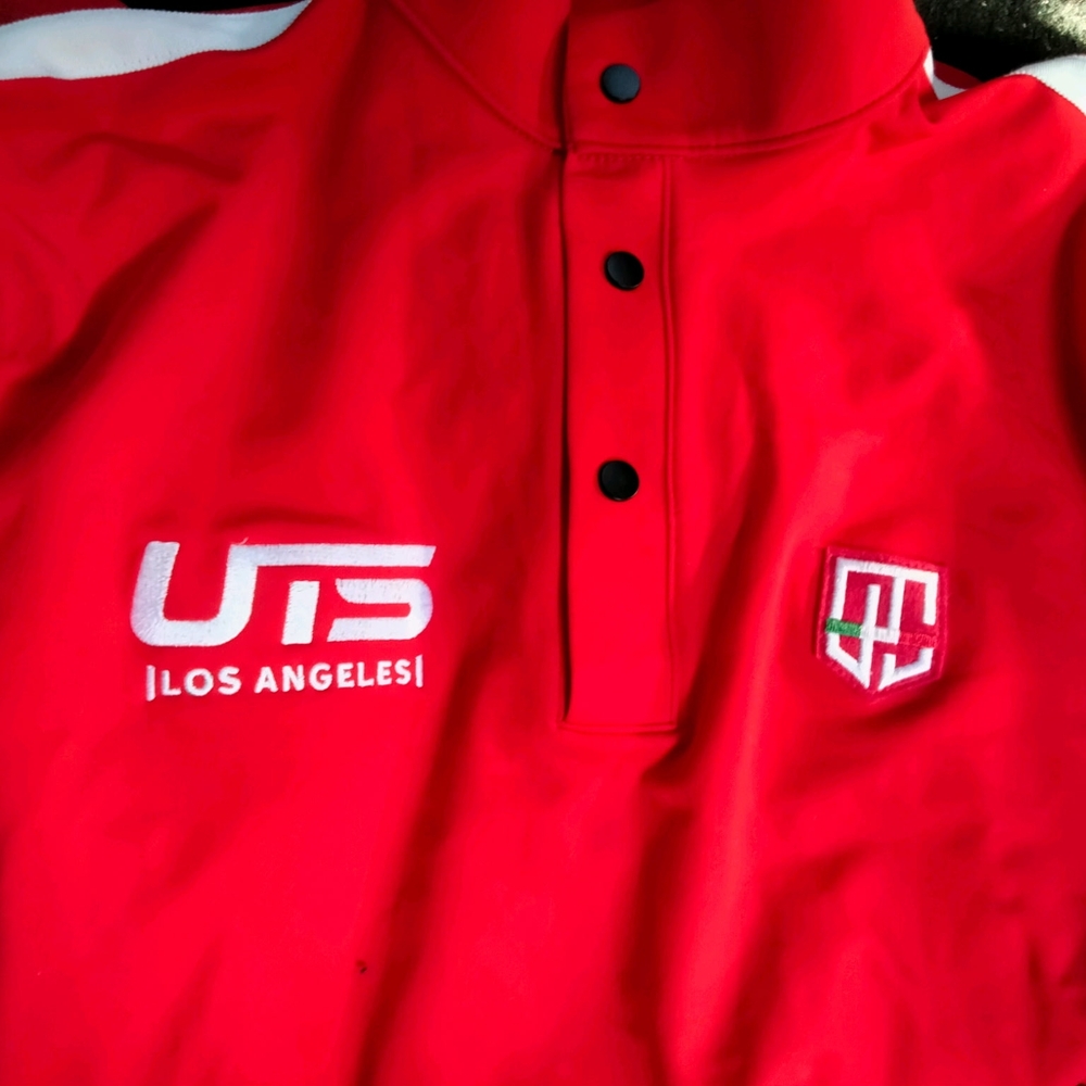 Red UTS Los Angeles Polo Shirt Long Sleeve